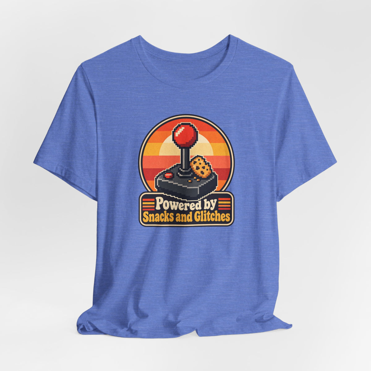 Powered by Snacks and Glitches Funny Gamer T-Shirt