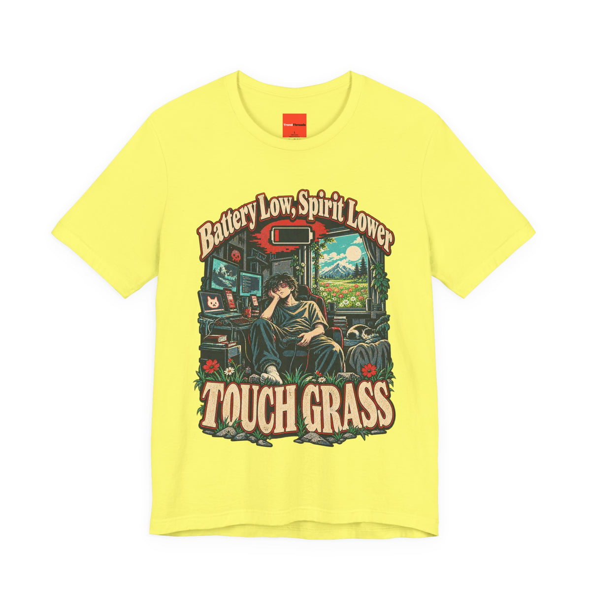 Battery Low, Spirit Lower Funny Self-Deprecating T-Shirt