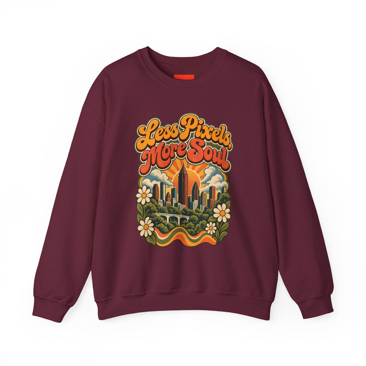 Less Pixels, More Soul Funny Digital Art Sweatshirt