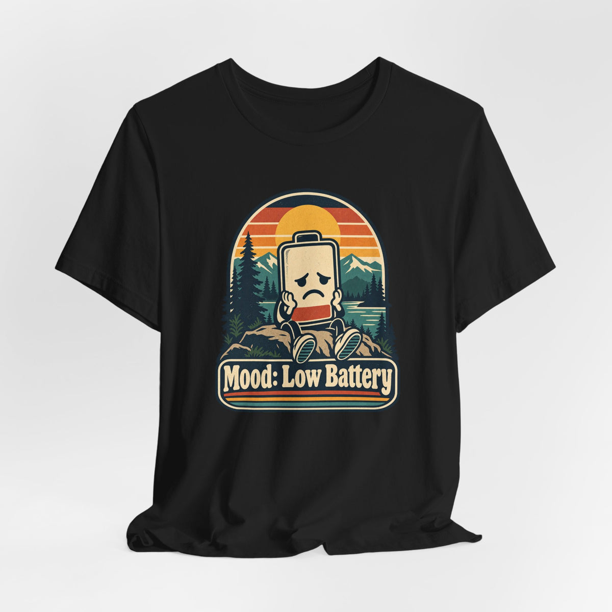 Mood: Low Battery Funny Tech T-Shirt