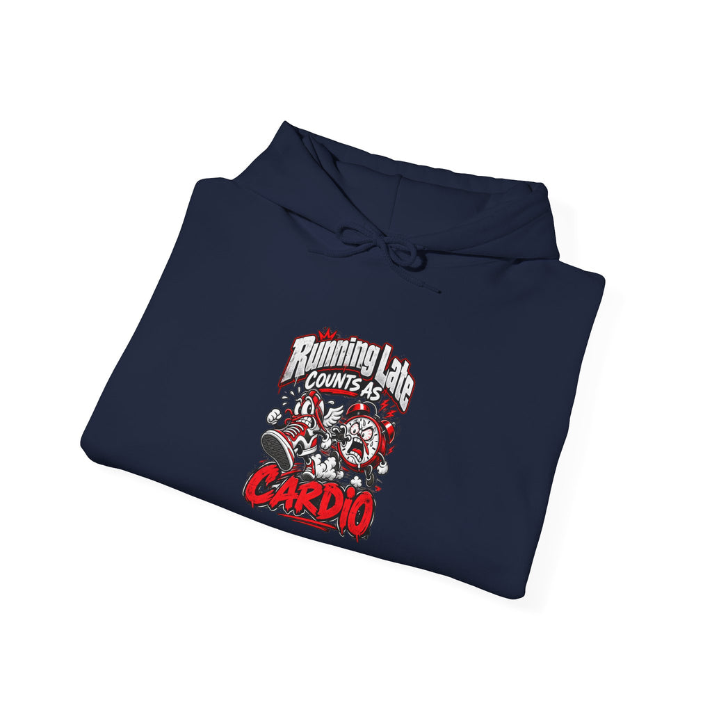 Running Late Counts As Cardio Funny Fitness Hoodie