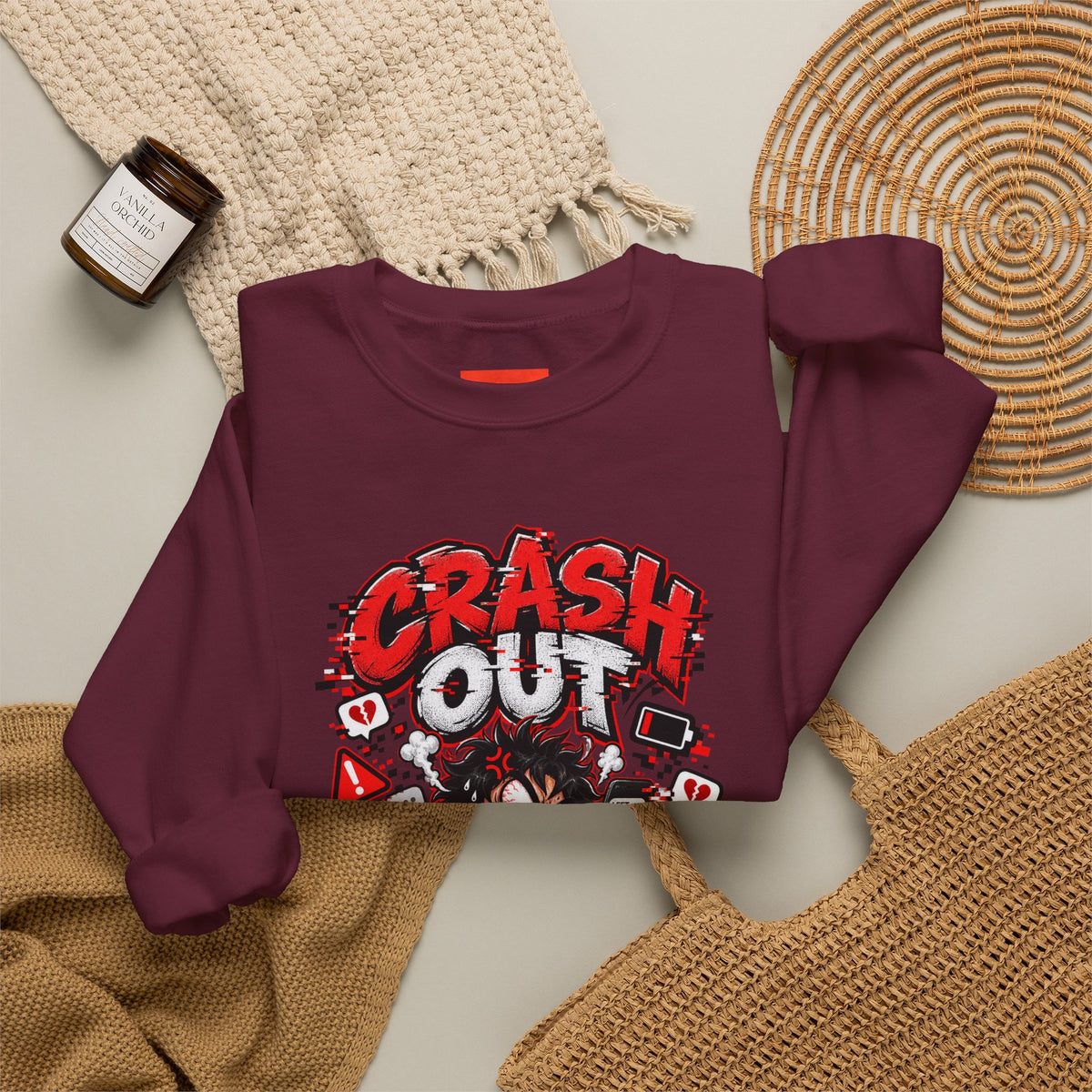 CRASH OUT Funny Streetwear Sweatshirt