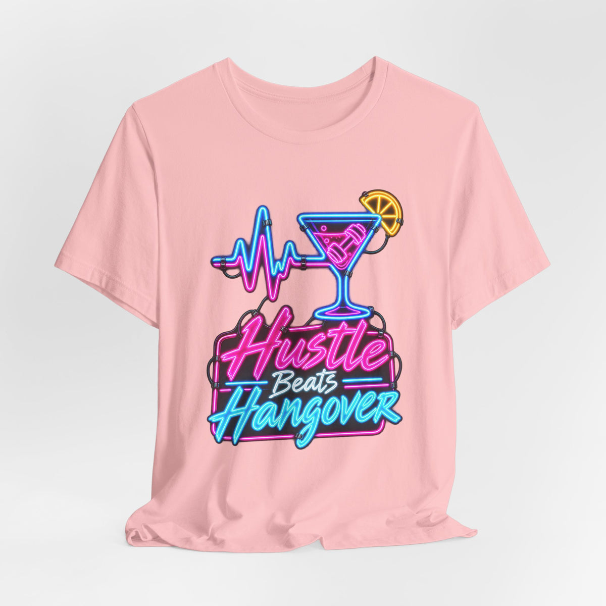 Hustle Beats Hangover Funny Fitness T-Shirt
