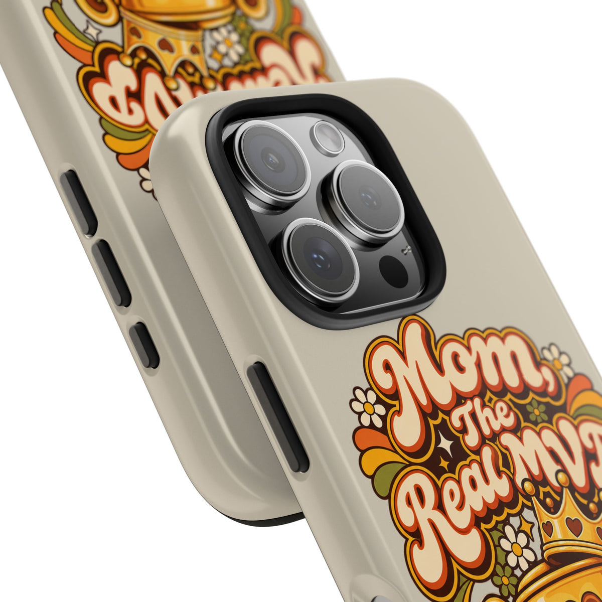 Phone Case — "Mom The Real MVP" Retro Trophy Design