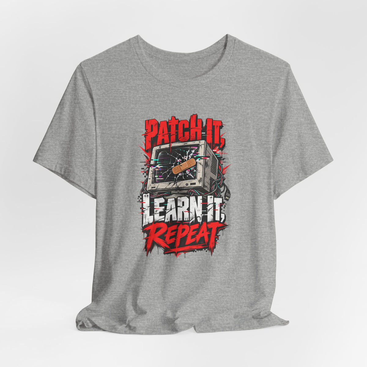 Patch It, Learn It, Repeat Funny Programmer T-Shirt