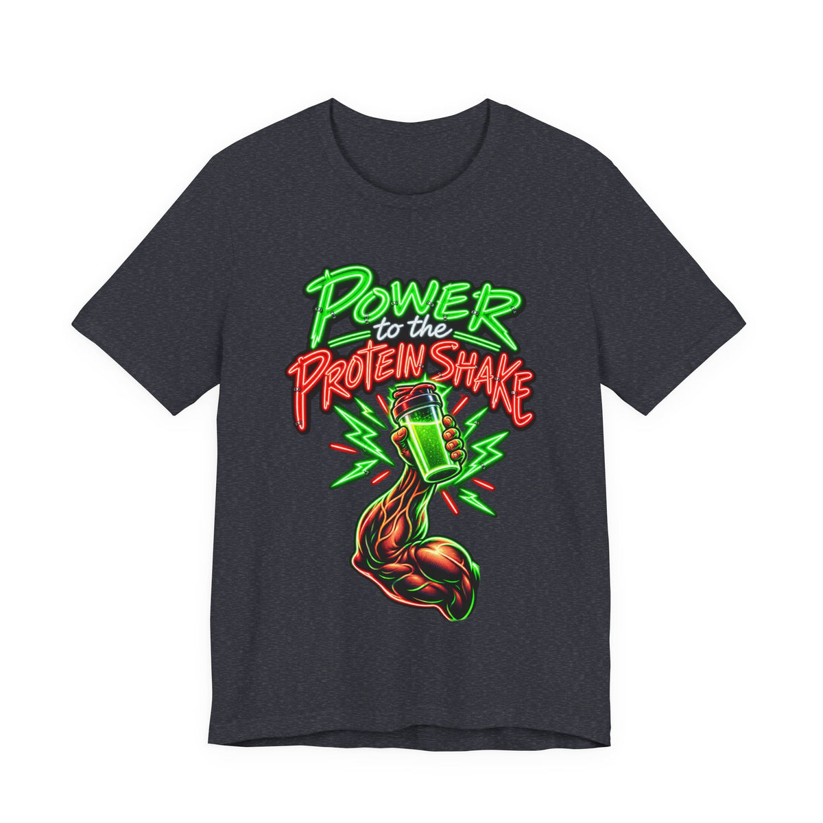 Power to the Protein Shake Funny Fitness T-Shirt