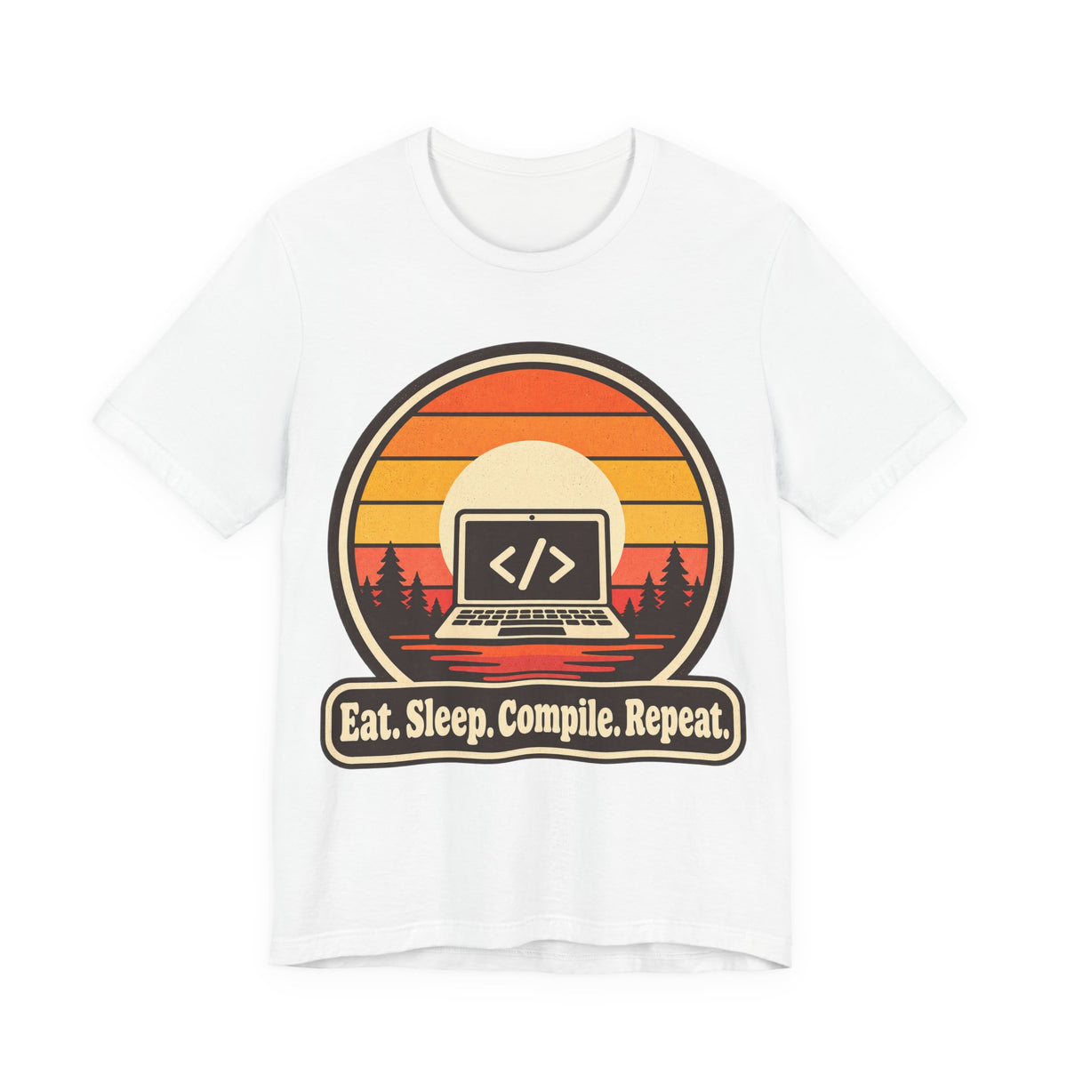 Eat Sleep Compile Repeat Funny Programmer T-Shirt