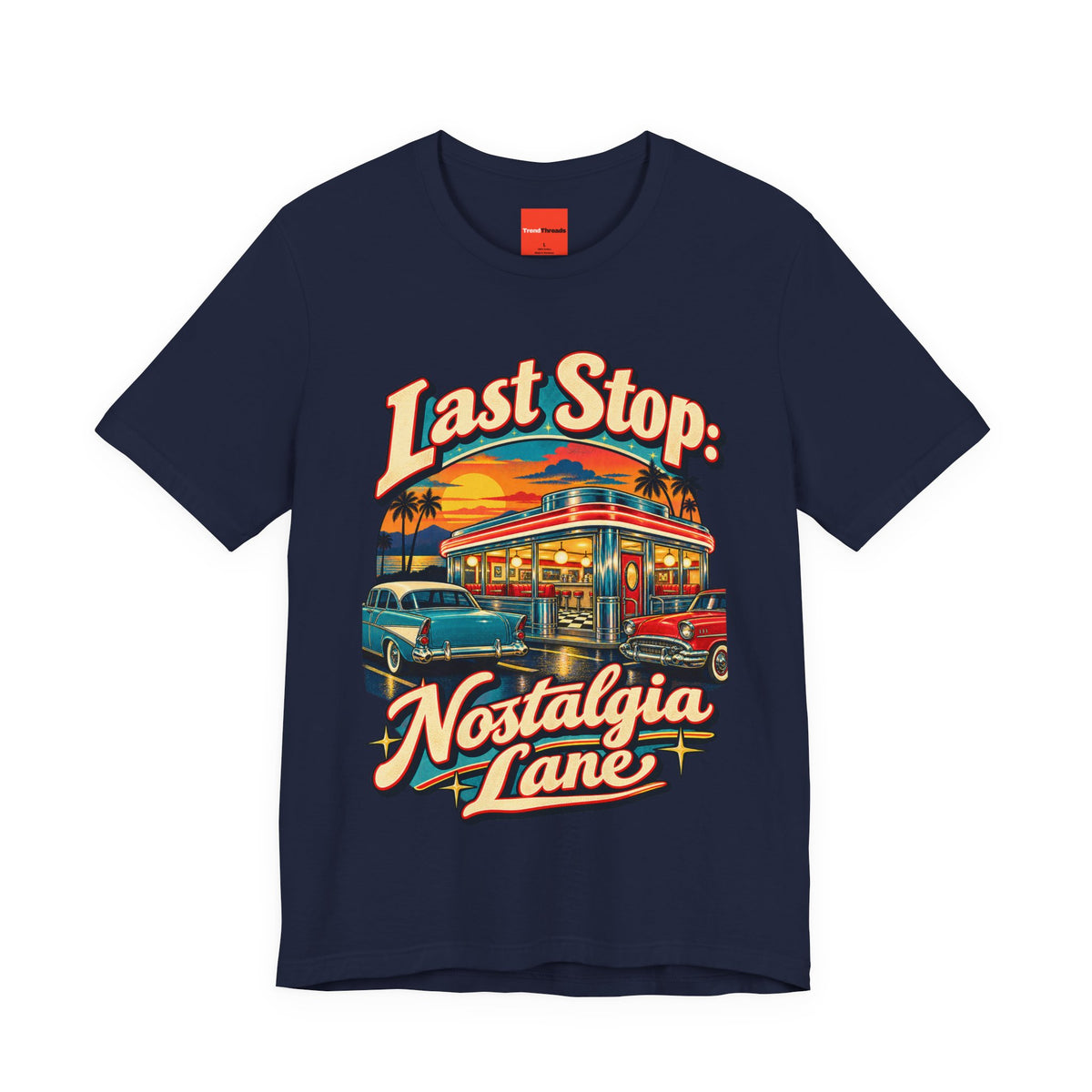 Last Stop: Nostalgia Lane Funny Retro Vintage T-Shirt