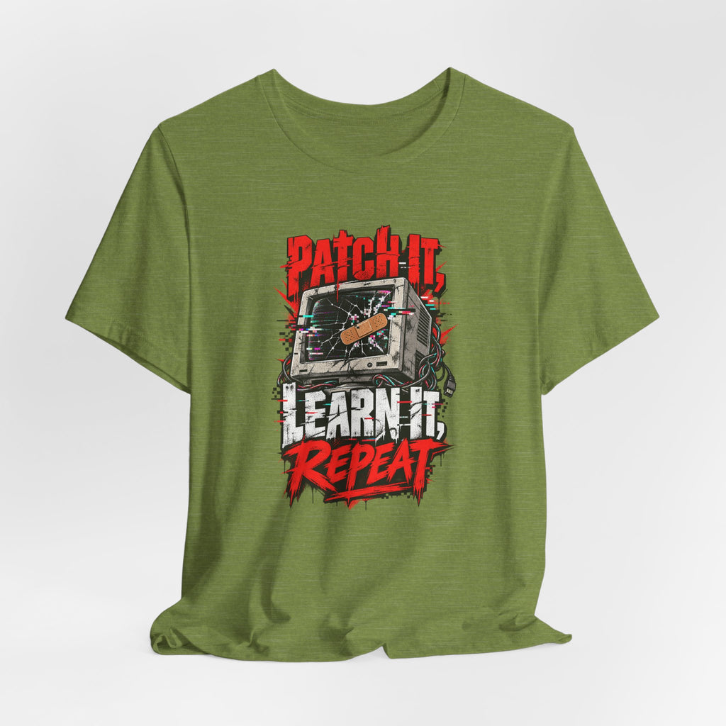 Patch It, Learn It, Repeat Funny Programmer T-Shirt