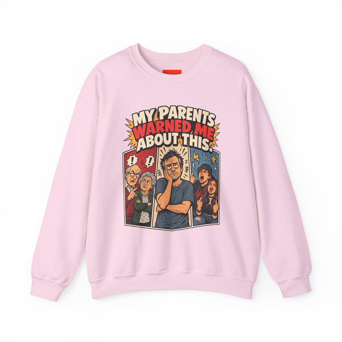 MY PARENTS WARNED ME ABOUT THIS. Funny Retro Vintage Sweatshirt