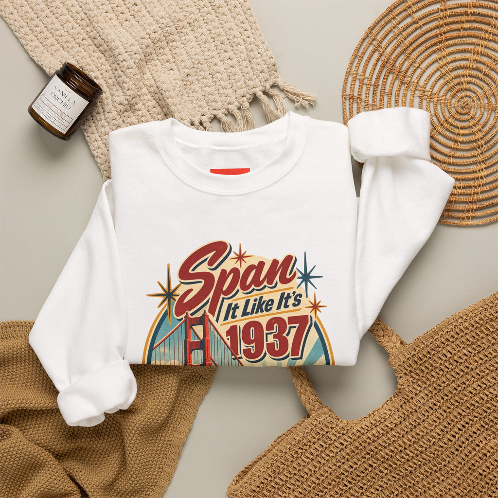 Span It Like It’s 1937 Funny Retro Sweatshirt