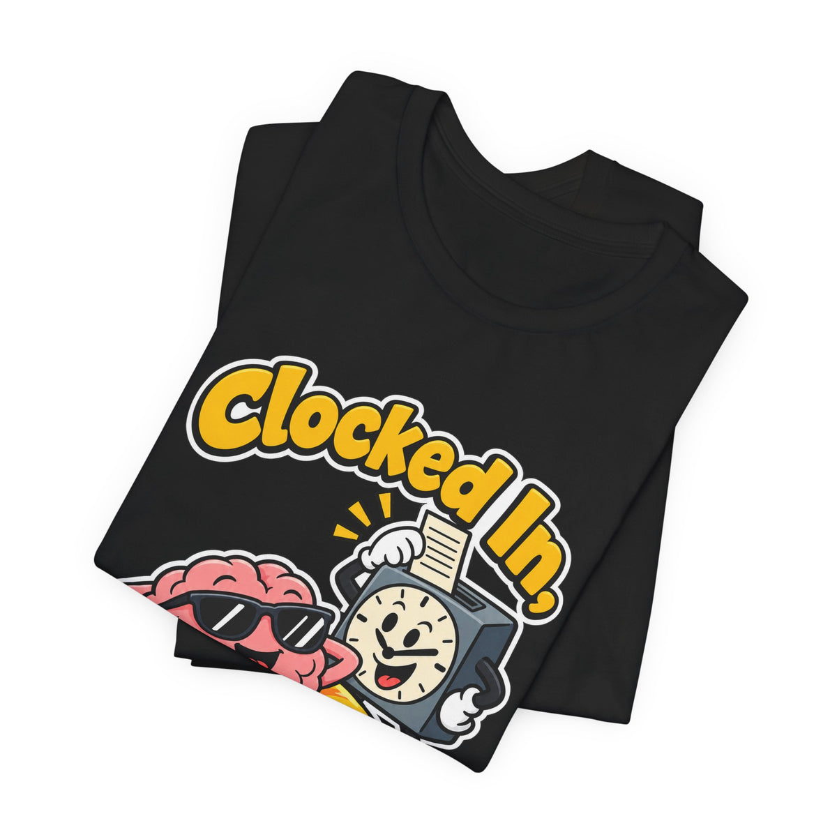 Clocked In, Brain Clocked Out Funny Nurse T-Shirt
