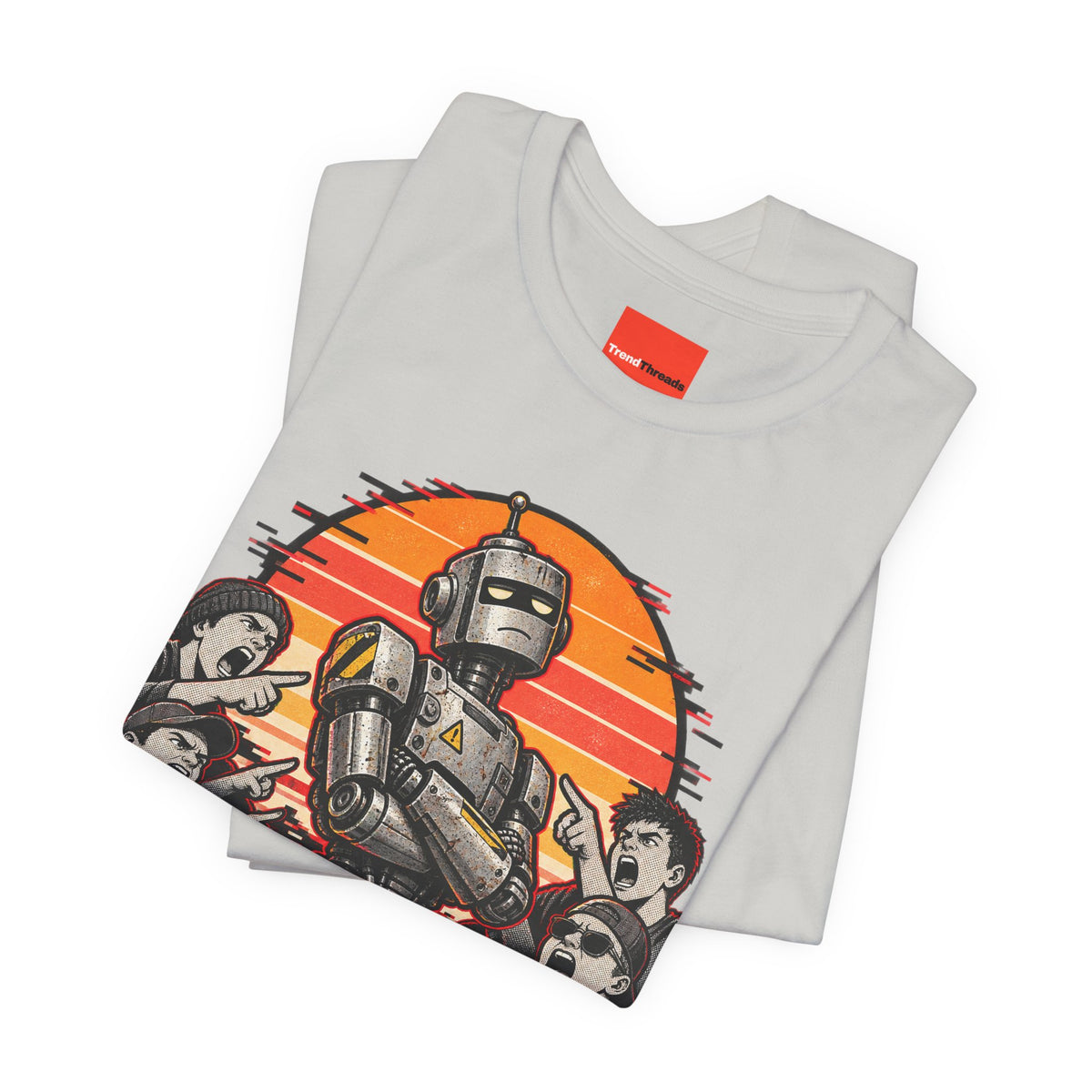 CLANKER Funny General Distressed Print T-Shirt