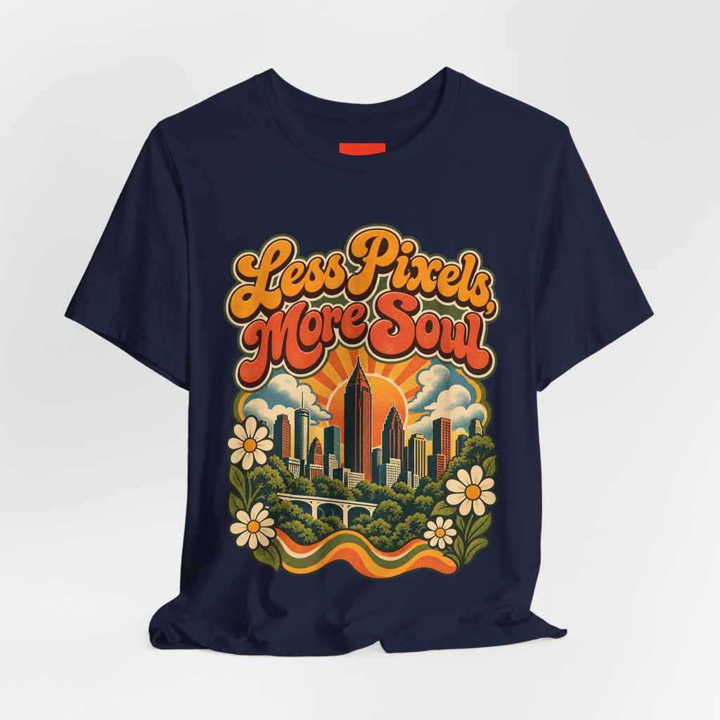 Less Pixels, More Soul Funny Digital Art T-Shirt