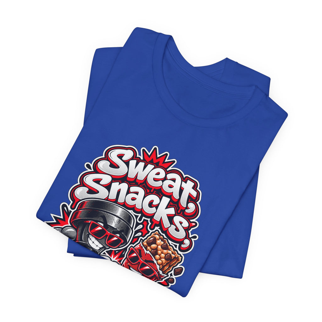 Sweat, Snacks, Repeat Funny Fitness T-Shirt