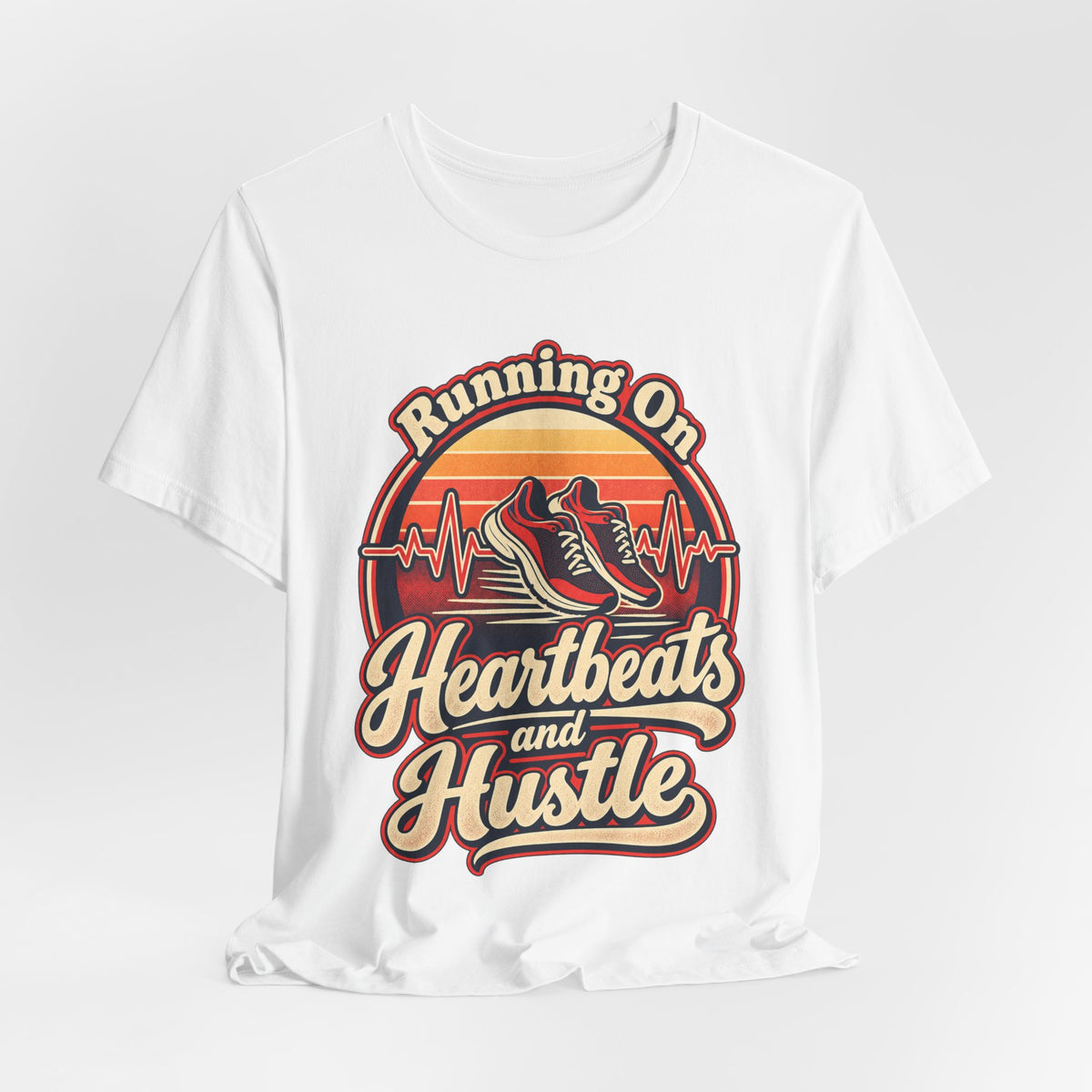 Running On Heartbeats and Hustle Funny Nurse T-Shirt