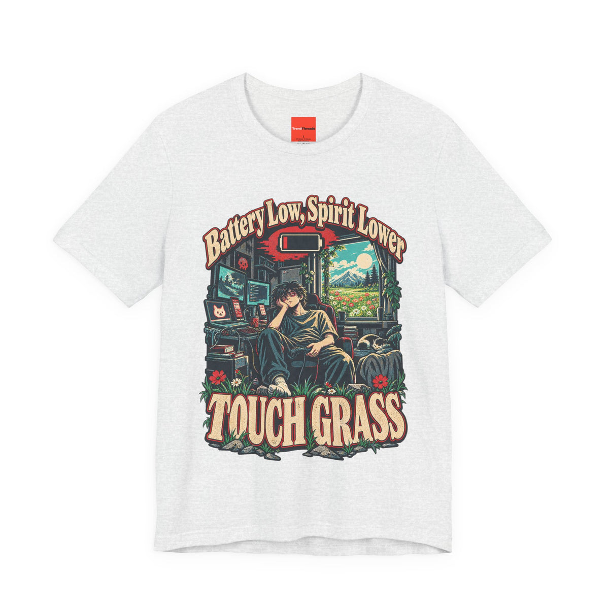 Battery Low, Spirit Lower Funny Self-Deprecating T-Shirt