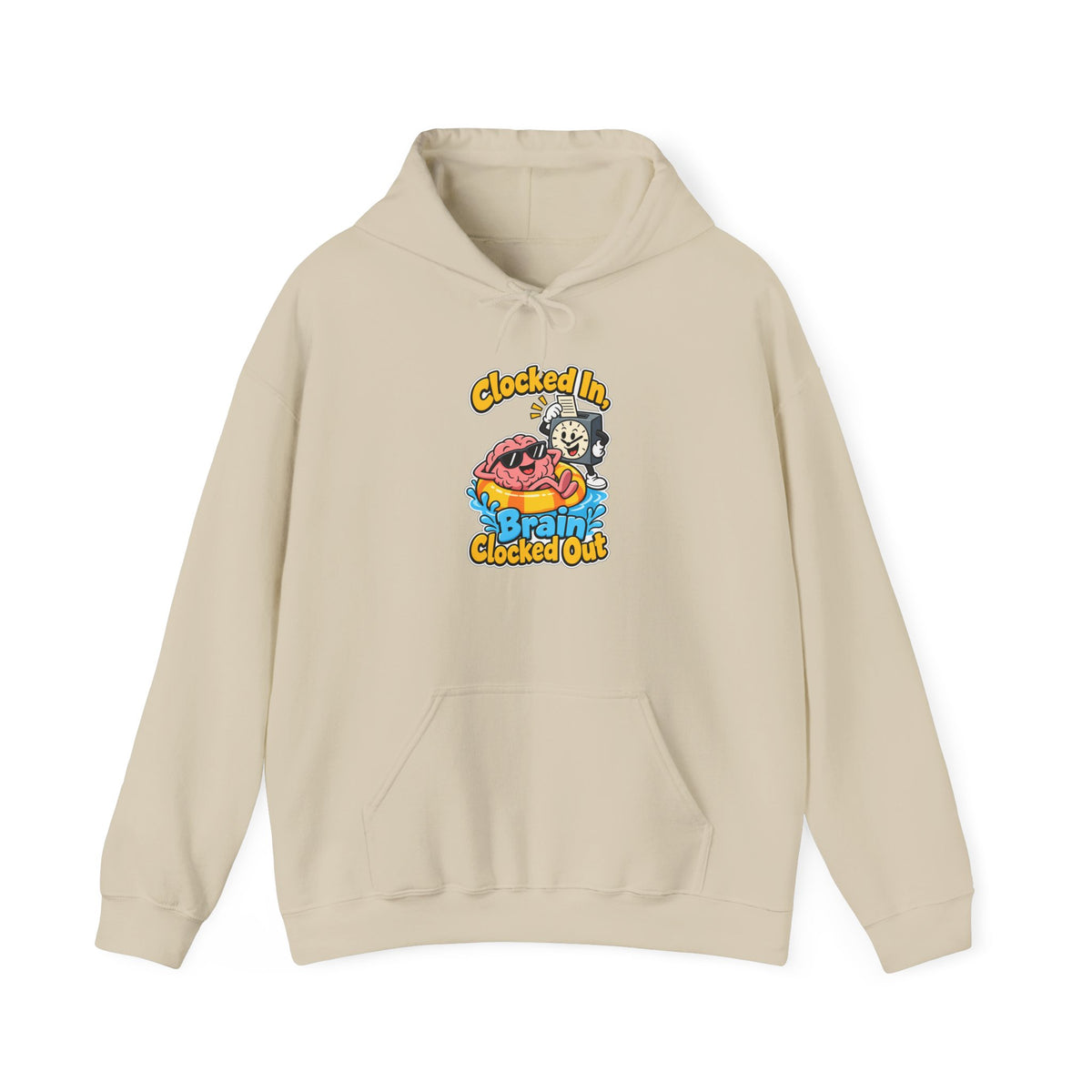 Clocked In, Brain Clocked Out Funny Nurse Hoodie