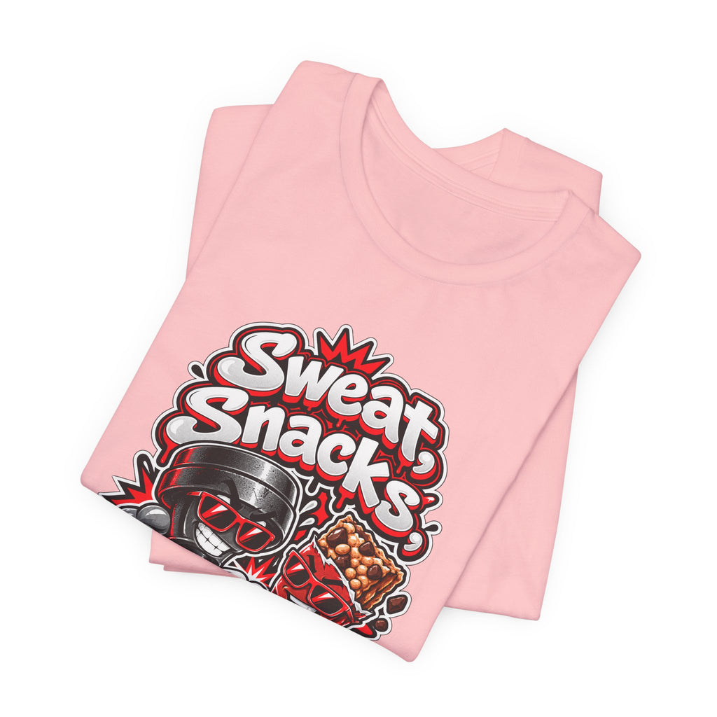 Sweat, Snacks, Repeat Funny Fitness T-Shirt