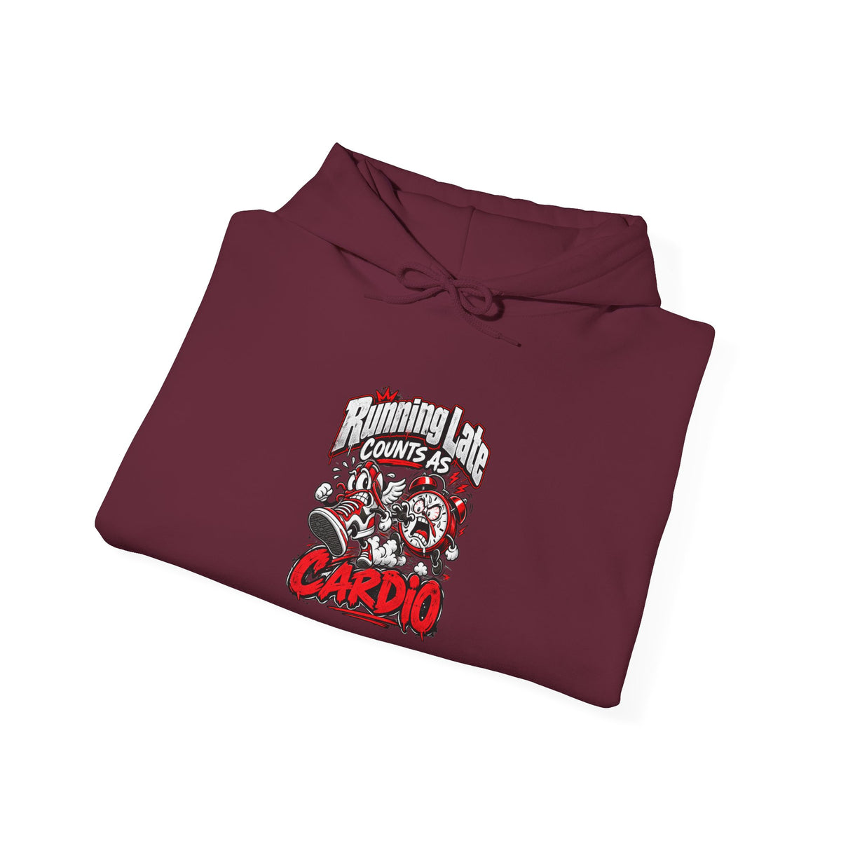 Running Late Counts As Cardio Funny Fitness Hoodie