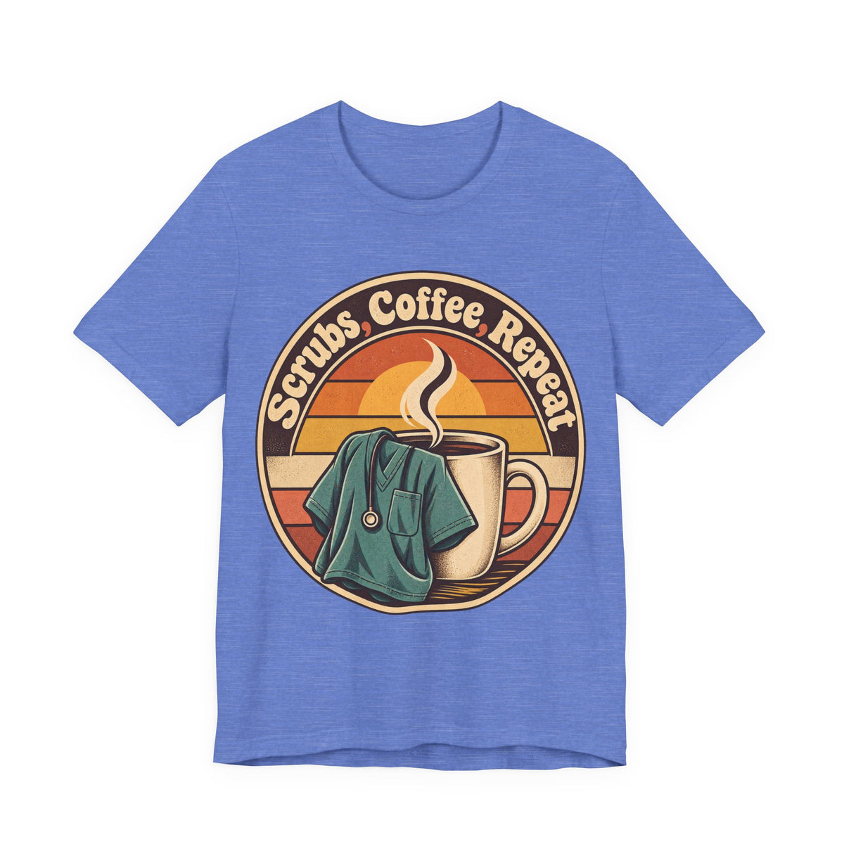 Scrubs, Coffee, Repeat Funny Nurse T-Shirt