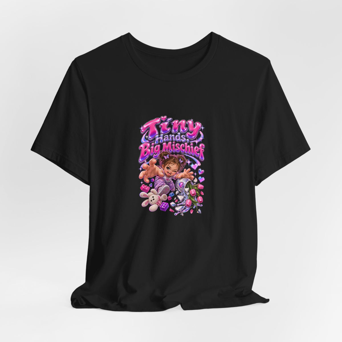Tiny Hands, Big Mischief Funny Parent Humor T-Shirt