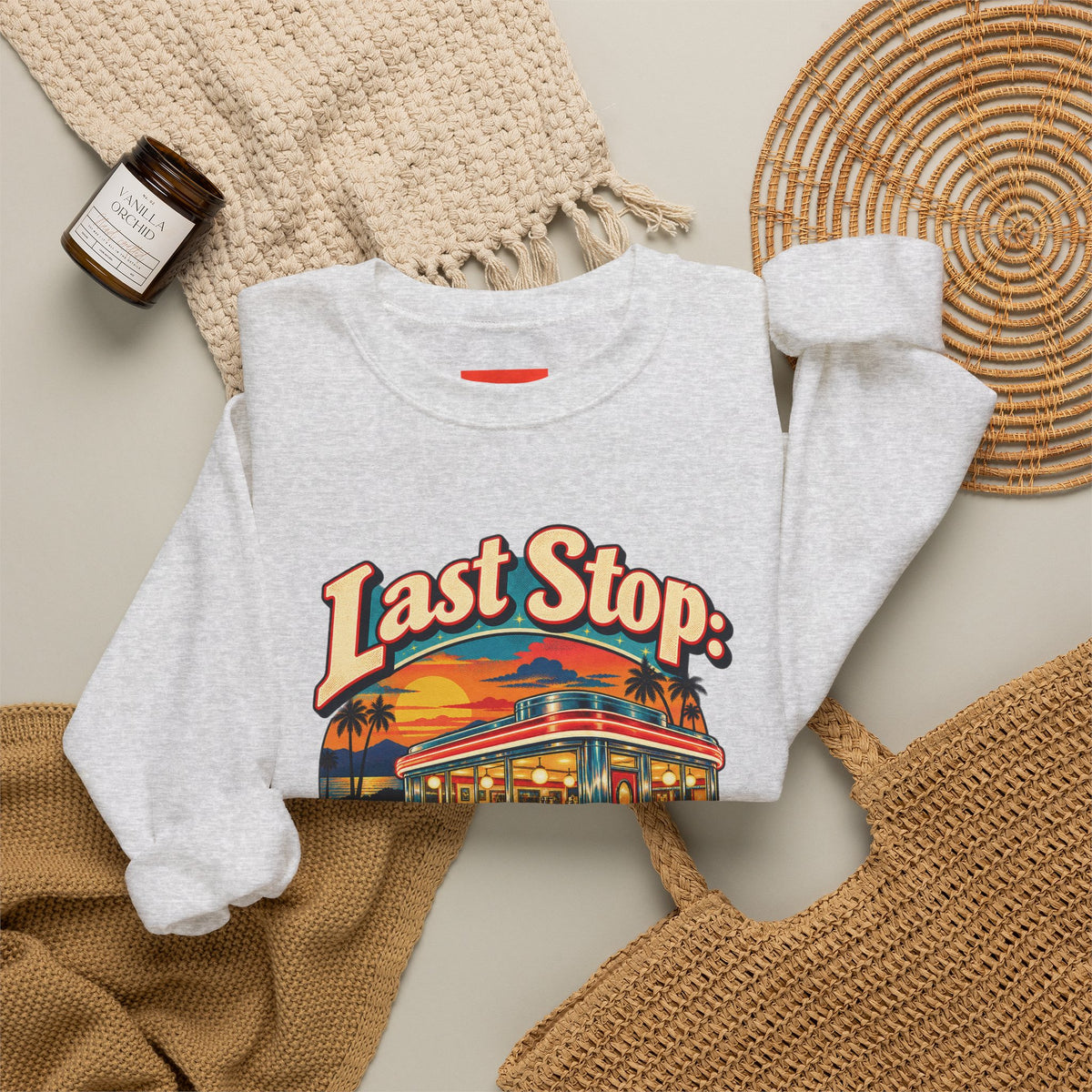 Last Stop: Nostalgia Lane Funny Retro Vintage Sweatshirt