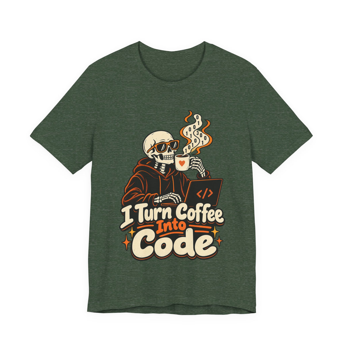 I Turn Coffee Into Code Funny Programmer T-Shirt