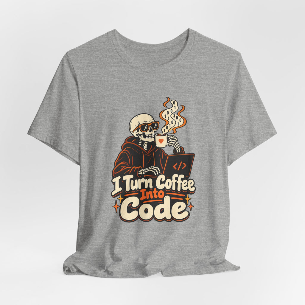 I Turn Coffee Into Code Funny Programmer T-Shirt