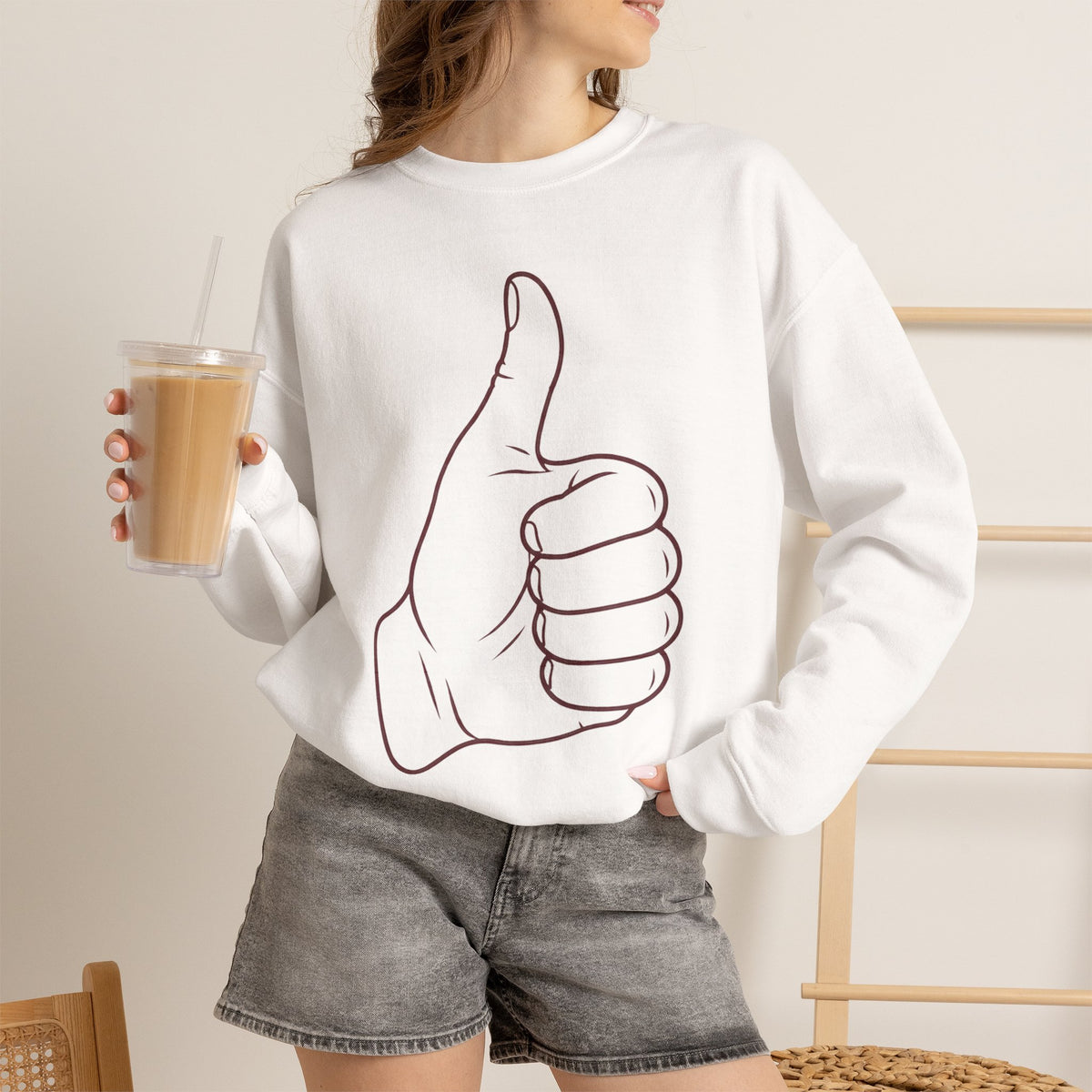 Thumbs Up Spirit Crewneck Sweatshirt
