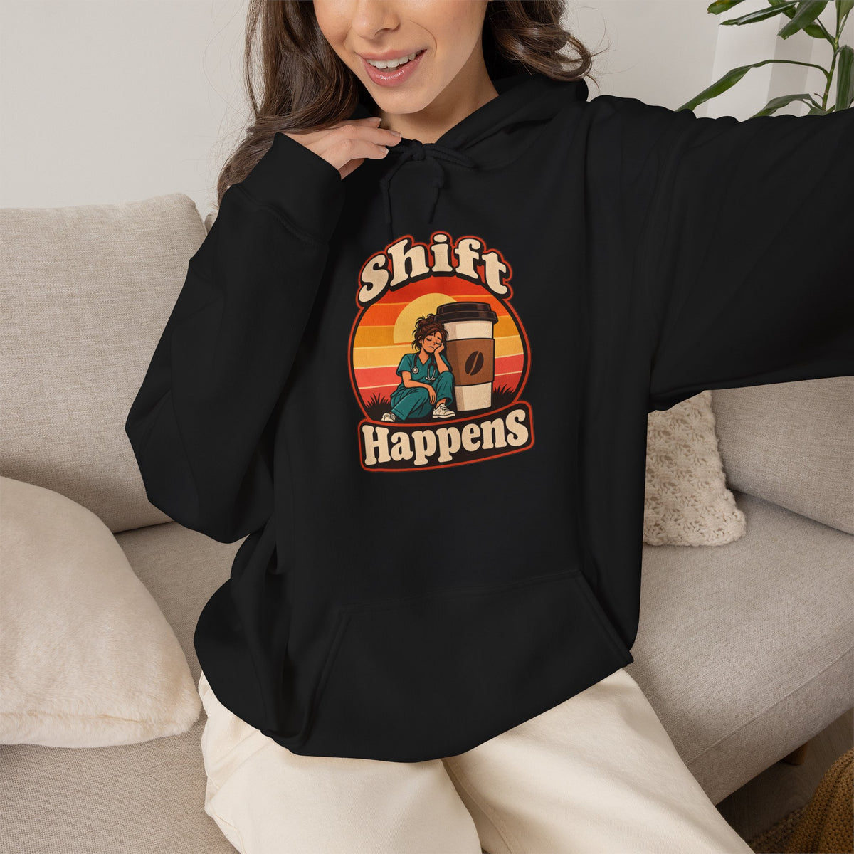 Shift Happens Funny Nurse Humor Hoodie