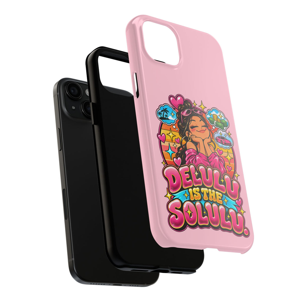 Delulu Is the Solulu Pink Tough Phone Case — Kawaii Cute Protective Case
