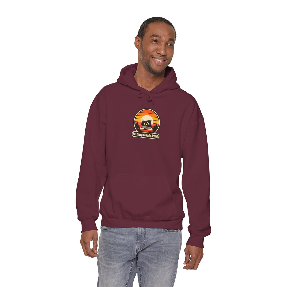 Eat Sleep Compile Repeat Funny Programmer Hoodie
