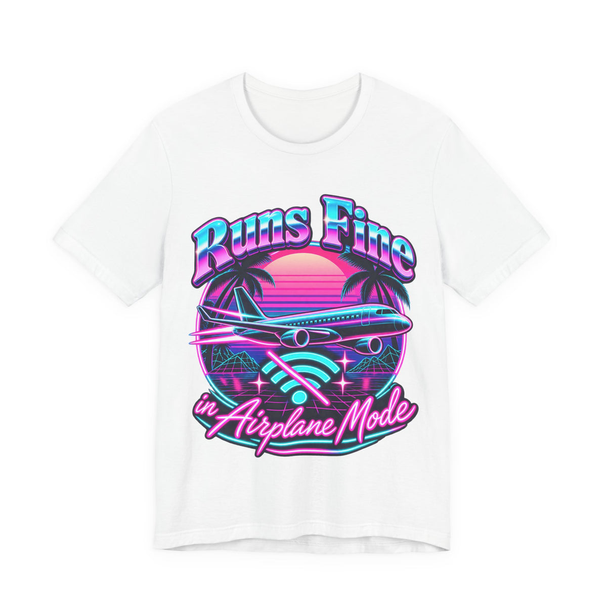 Runs Fine in Airplane Mode Funny Programmer T-Shirt