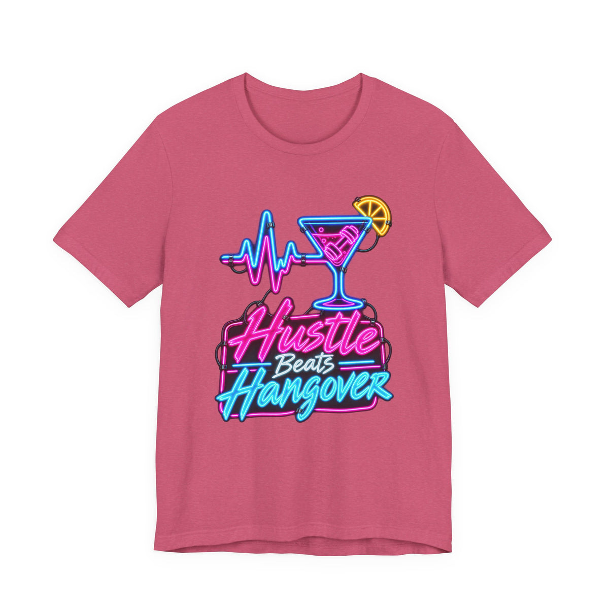Hustle Beats Hangover Funny Fitness T-Shirt