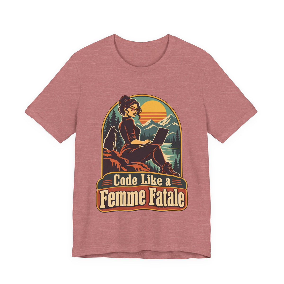 Code Like a Femme Fatale Funny Programmer T-Shirt
