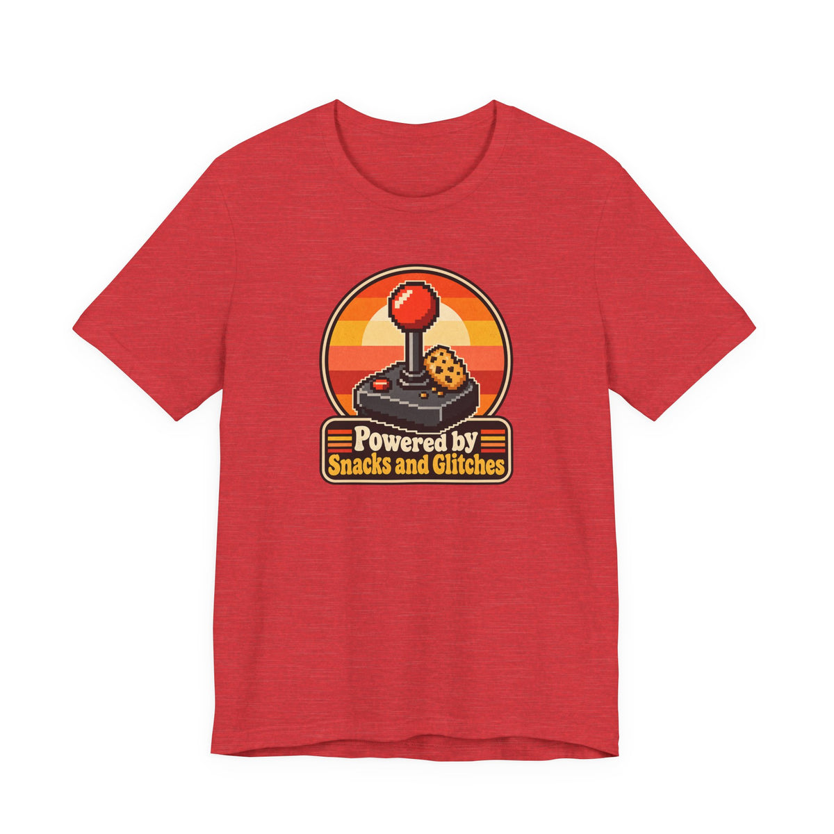 Powered by Snacks and Glitches Funny Gamer T-Shirt