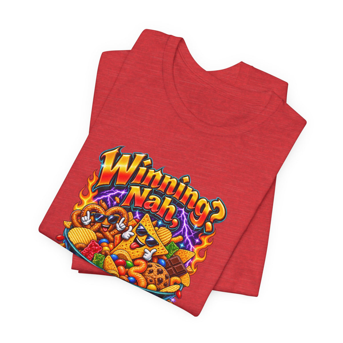 Winning? Nah, I’m Here for Snacks Funny Casual Party T-Shirt