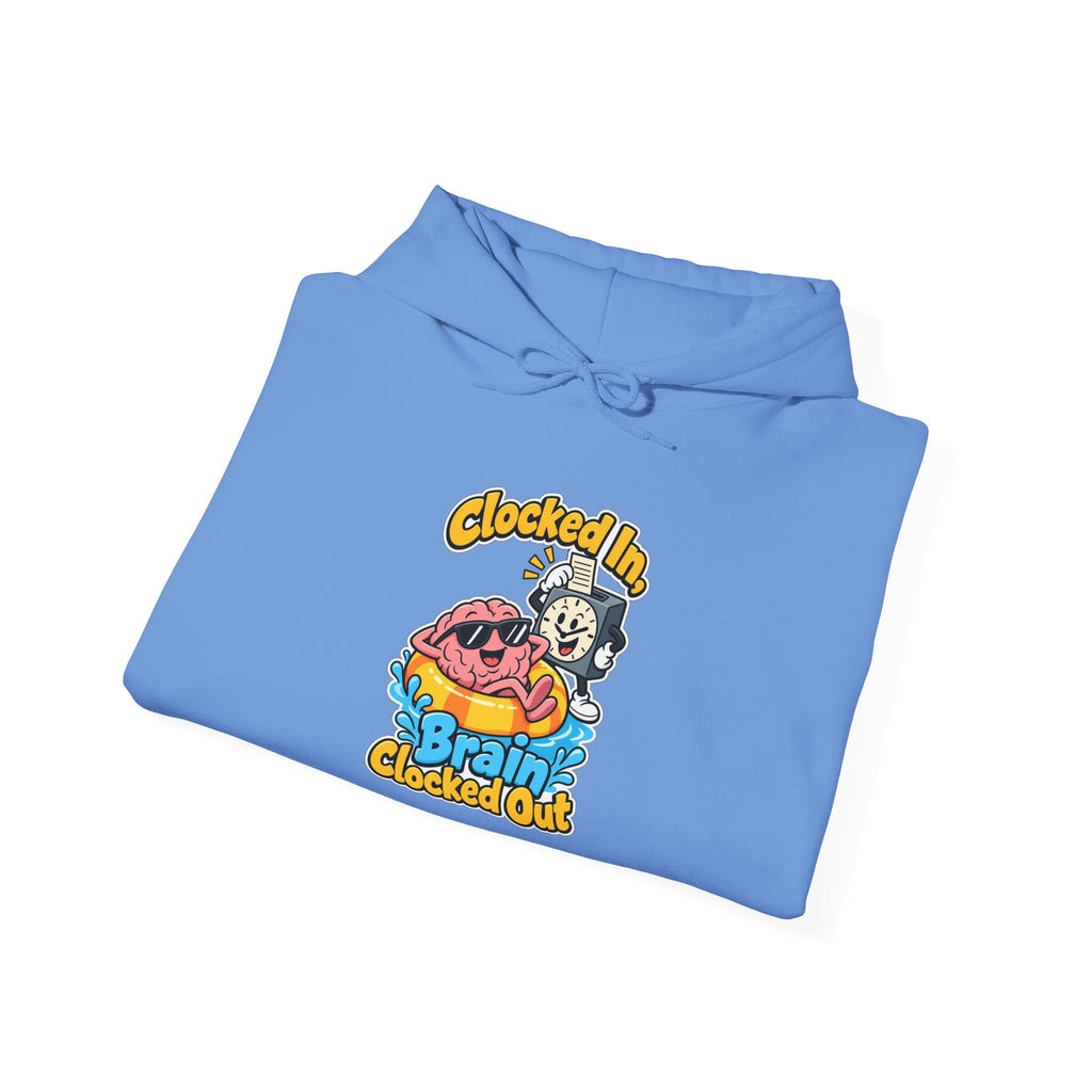 Clocked In, Brain Clocked Out Funny Nurse Hoodie