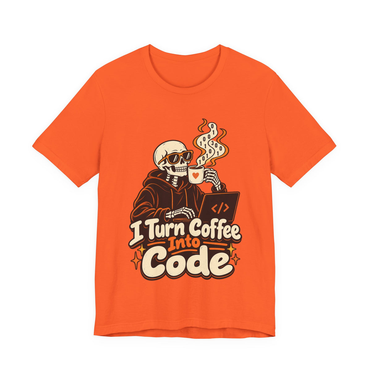 I Turn Coffee Into Code Funny Programmer T-Shirt