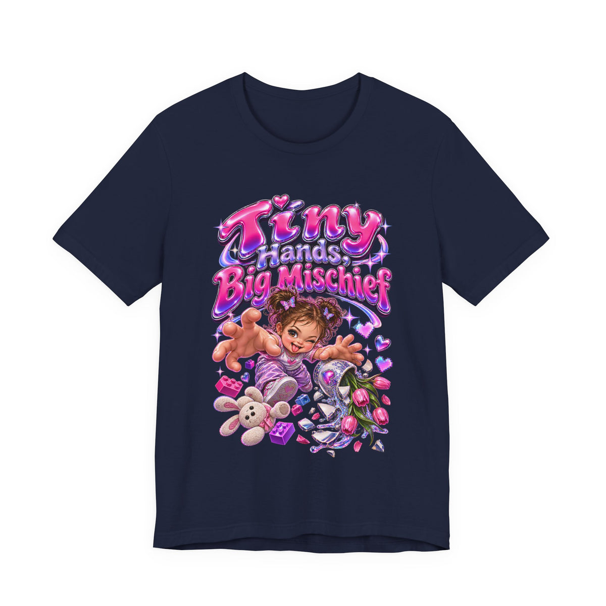 Tiny Hands, Big Mischief Funny Parent Humor T-Shirt