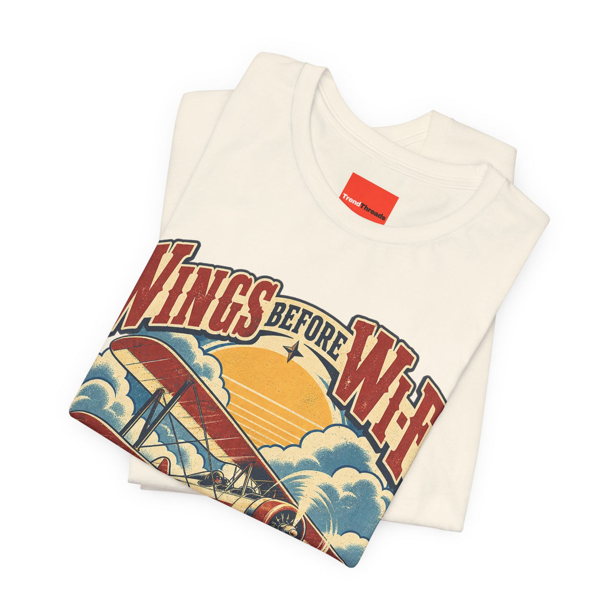 Wings Before Wi-Fi Funny Aviation T-Shirt