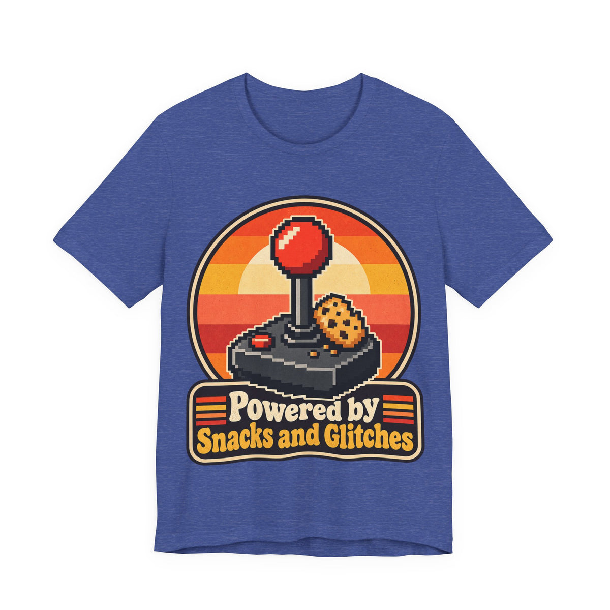 Powered by Snacks and Glitches Funny Gamer T-Shirt