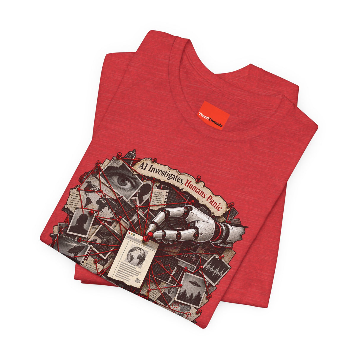 AI Investigates, Humans Panic Funny Programmer T-Shirt