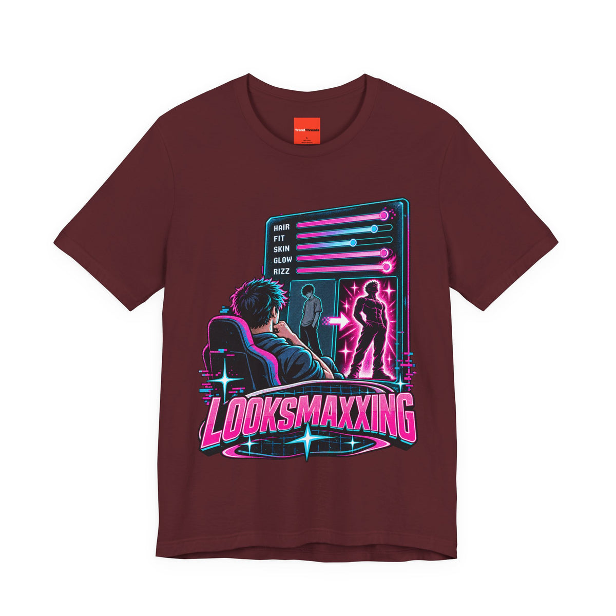 LOOKSMAXXING Funny Y2K Graphic T-Shirt