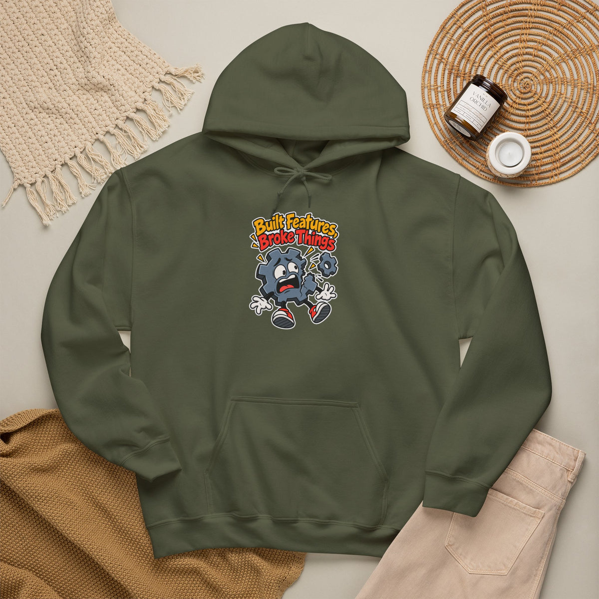 Built Features, Broke Things Funny Programmer Hoodie