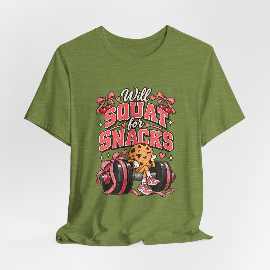 Will Squat for Snacks Funny Fitness T-Shirt