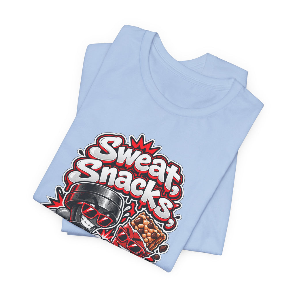 Sweat, Snacks, Repeat Funny Fitness T-Shirt