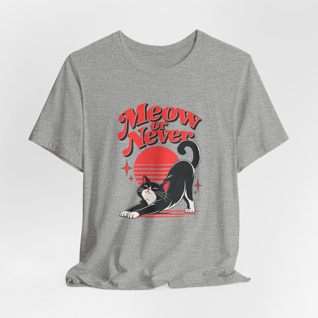 Meow or Never Funny Cat Lover T-Shirt