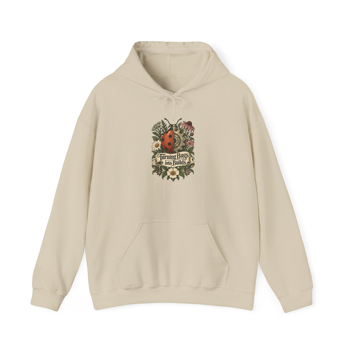 Turning Bugs into Builds Funny Programmer Hoodie